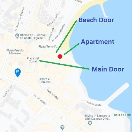 Lanzarote-beach-apartment, Cucharas Beach, -- 1 Minute Walk From Main Square, 35 Meters From דירה *