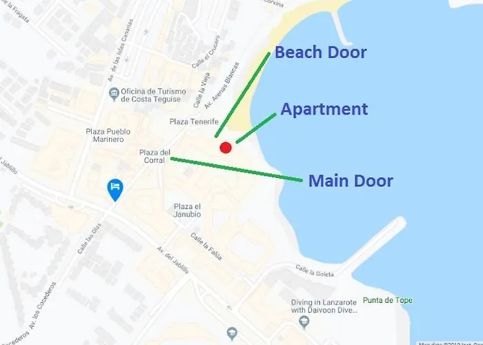 Lanzarote-beach-apartment, Cucharas Beach, -- 1 Minute Walk From Main Square, 35 Meters From 公寓 *